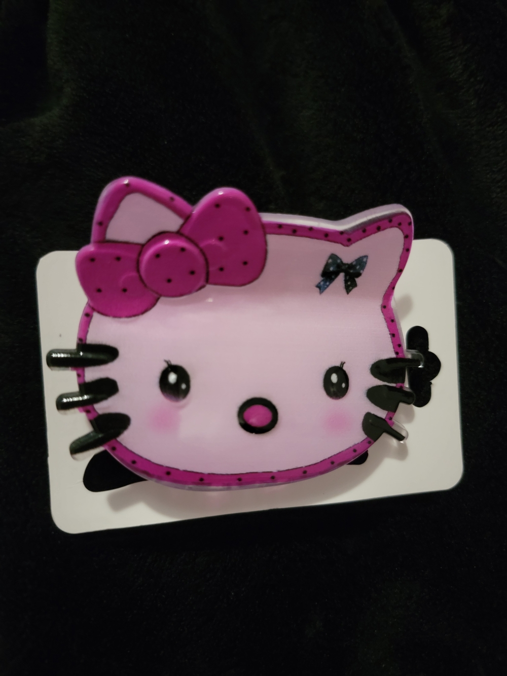 Pink Kitty Hair Clip for Kids - Cute Bow Design
